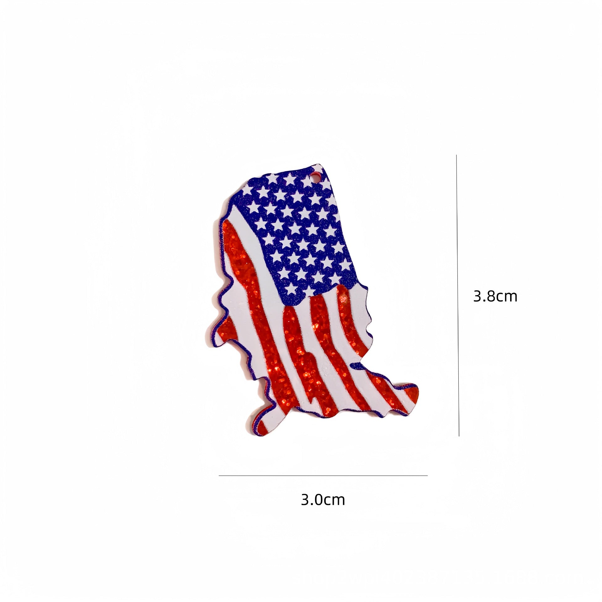 Wholesale 10pcs Independence Day Acrylic Earrings DIY Earring Accessories